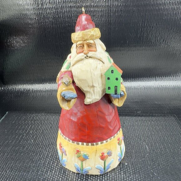 2002 Jim Shore Heartwood Creek Santa with Birdhouse Resin Ornament Figurine VTG - Picture 1 of 11
